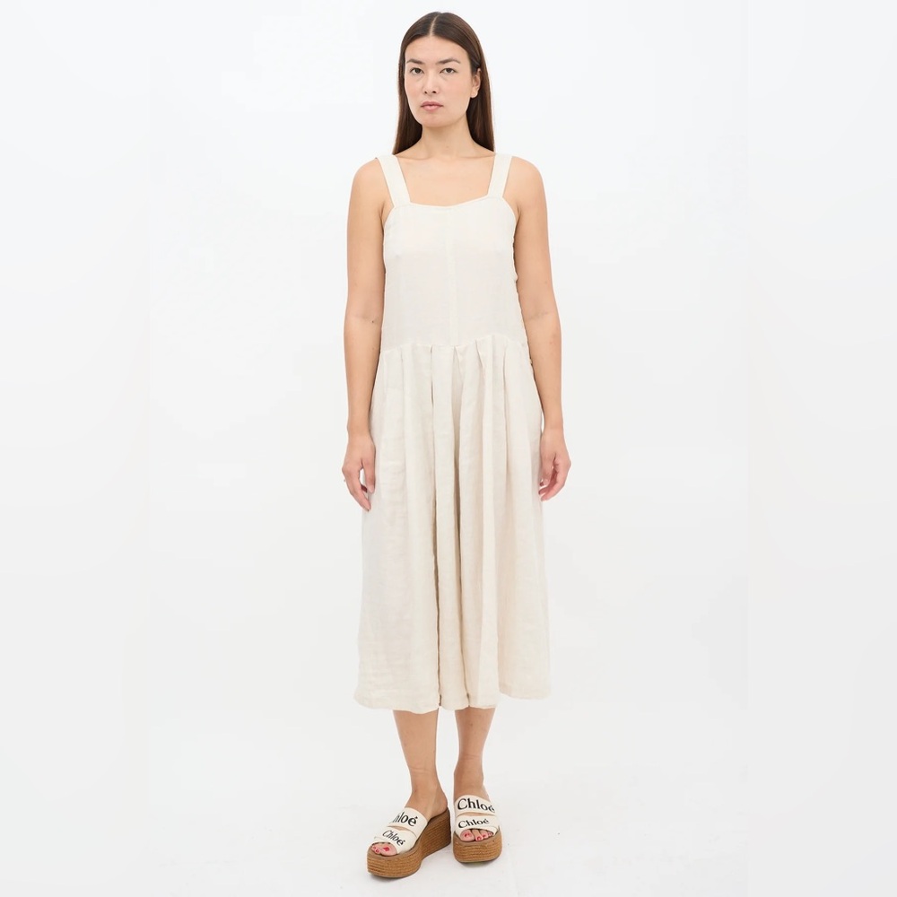 Rachel Comey
Beige Linen Wide Pleated Cropped Jumpsuit 4